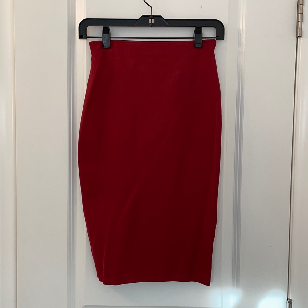 Zara Red Pencil Skirt, Size Small
